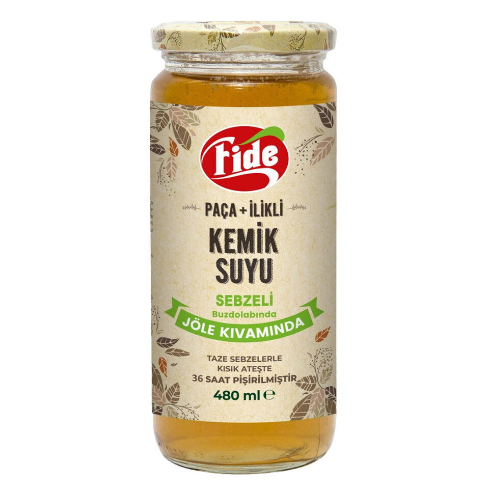 FİDE PAÇA İLİKLİ KEMİK SUYU 480ML- JÖLE KIV. SEBZ